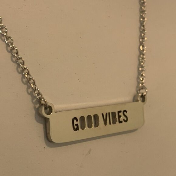 Silver Necklace “Good Vibes” - Picture 4 of 4